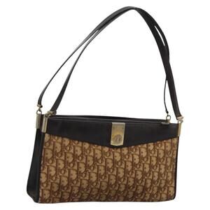 DIOR Trotter Canvas Shoulder Bag Brown